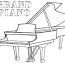 grand piano coloring page free