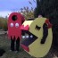 ms pacman and ghost couple costume