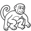 coloring pages cute monkey coloring page