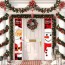 red christmas decor hanging banners