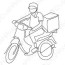 one continuous line of delivery man