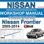 nissan frontier workshop repair manual pdf