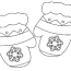 christmas gift mittens coloring pages
