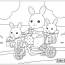 calico critters with babies bike