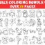 animals coloring pages bundle vol 3