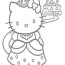 hello kitty princess coloring page for