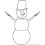 simple snowman coloring page for kids