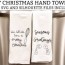 diy christmas hand towels