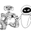 wall e with eve coloring pages wall e