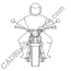 motorcycle free autocad block in dwg