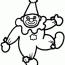 clown coloring page for kids free