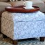 how to re cover an upholstered ottoman