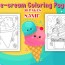 ice cream coloring pages kdp