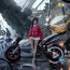 motorcycle anime girl by jimking on