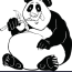 panda bear coloring page royalty free