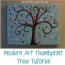 diy thumbprint tree modern art fun