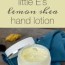 lemon shea hand lotion humblebee