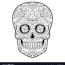 mexican skull coloring page royalty
