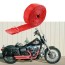 motorcycle bike exhaust heat wrap red