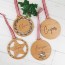 engraved wooden christmas bauble