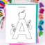 letter a coloring page free alphabet