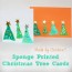 easy sponge printed christmas card