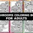 adult mushrooms coloring pages gráfico