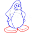 club penguin coloring page trace drawing