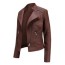 women s leather jacket short slim thin