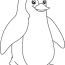 penguin coloring page isolated for kids
