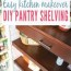 diy built in pantry shelves with pull