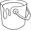 paint bucket coloring page clipart