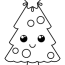 cute kawaii style christmas tree