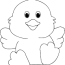 easy baby chick coloring pages