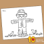 scarecrow coloring page 10 minutes of