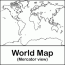 world map coloring page only coloring