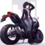 anime simple background motorcycle
