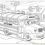 sally school bus coloring page for kids