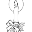 print christmas candles coloring page