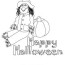 halloween scarecrow coloring page