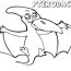cute pterodactyl coloring page free
