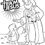 jesus christ and children coloring page