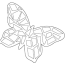 butterfly mosaic coloring page free