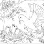 birds coloring page happy family art
