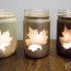 diy silhouette candle jars