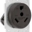 wire black rv flush power outlet
