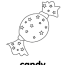 candy coloring page super simple