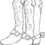 cowboy boots coloring page coloring home