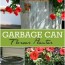 garbage can flower planter diy