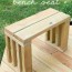 scrap wood outdoor bench seat diy